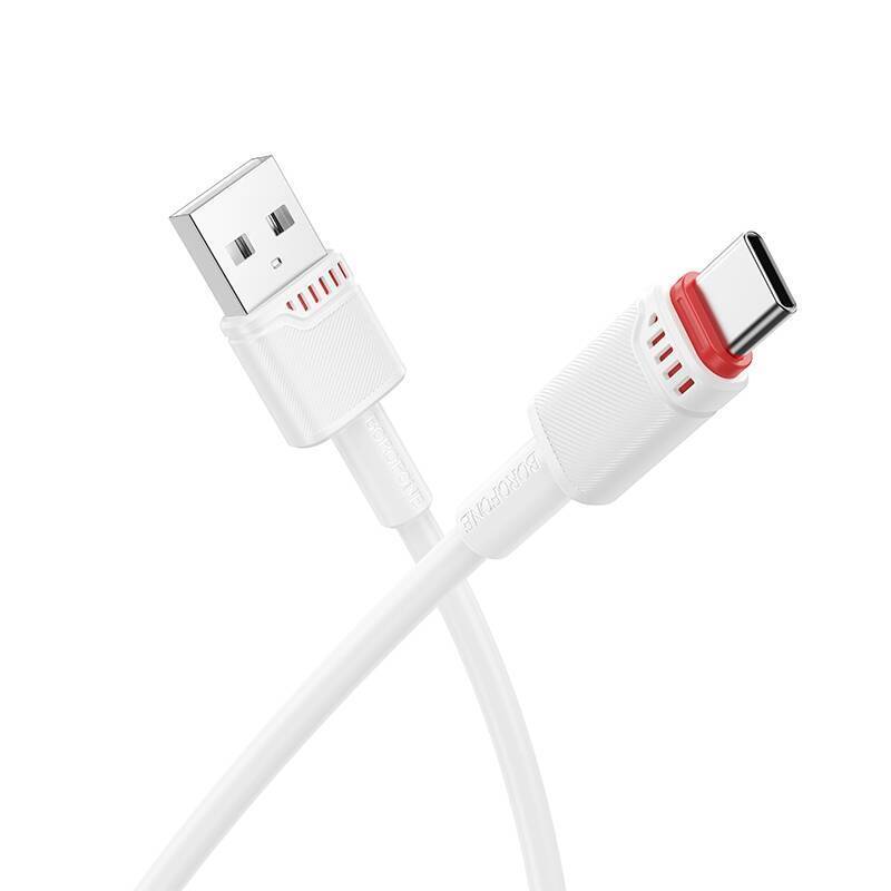 Кабель BOROFONE USB - Type-C BX110, 3A, ПВХ, 1м, белый