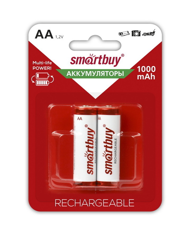 Аккумуляторы Smartbuy R6(AA)2BL 1000 mAh 2шт