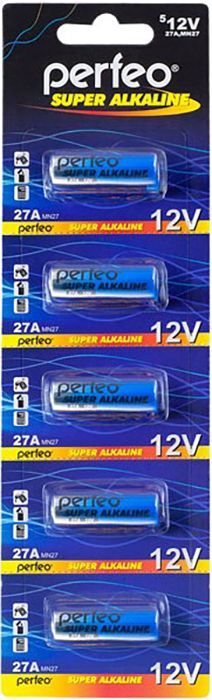 Батарейка Perfeo 27A 5BL Super Alkaline 1шт