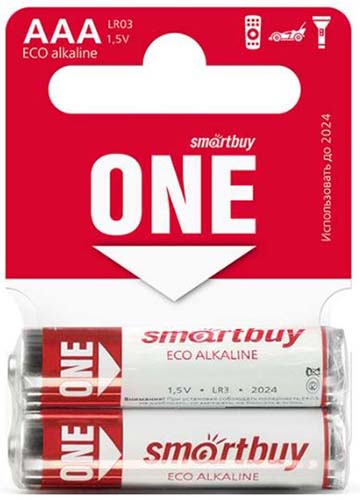 Батарейка Smartbuy ONE LR03 2SB алкалиновая 2шт