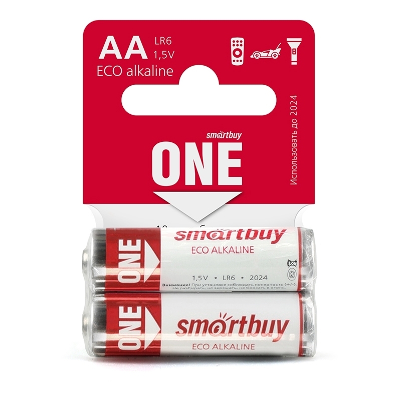 Батарейка Smartbuy ONE LR6 2SB алкалиновая 2шт