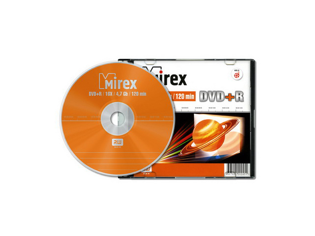 Диск Mirex DVD-R 4,7Gb 16x Slim case