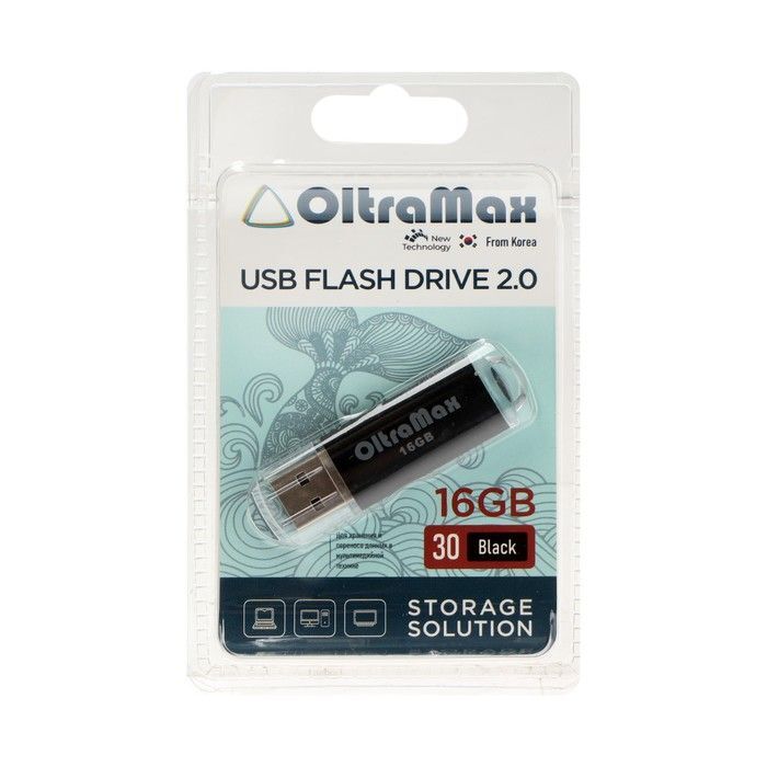 Накопитель USB 16Gb OltraMax 30 Black