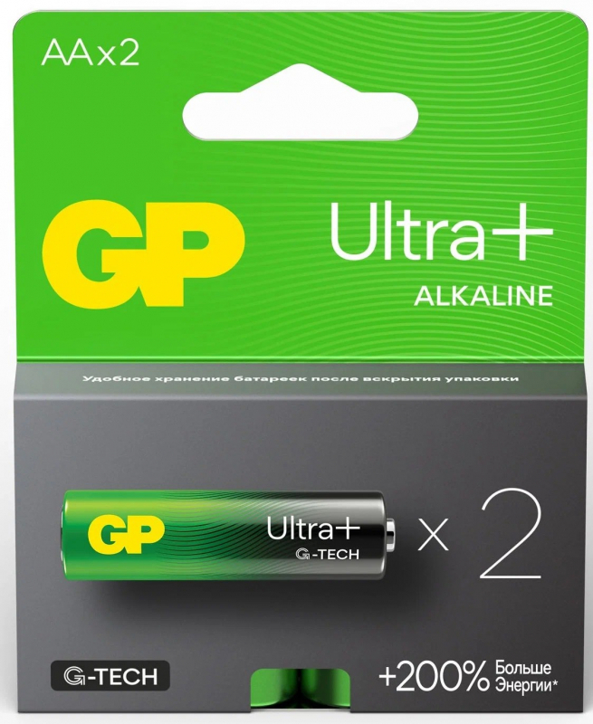 Батарейка GP Ultra Plus G-Tech LR6 (AA) BL2 