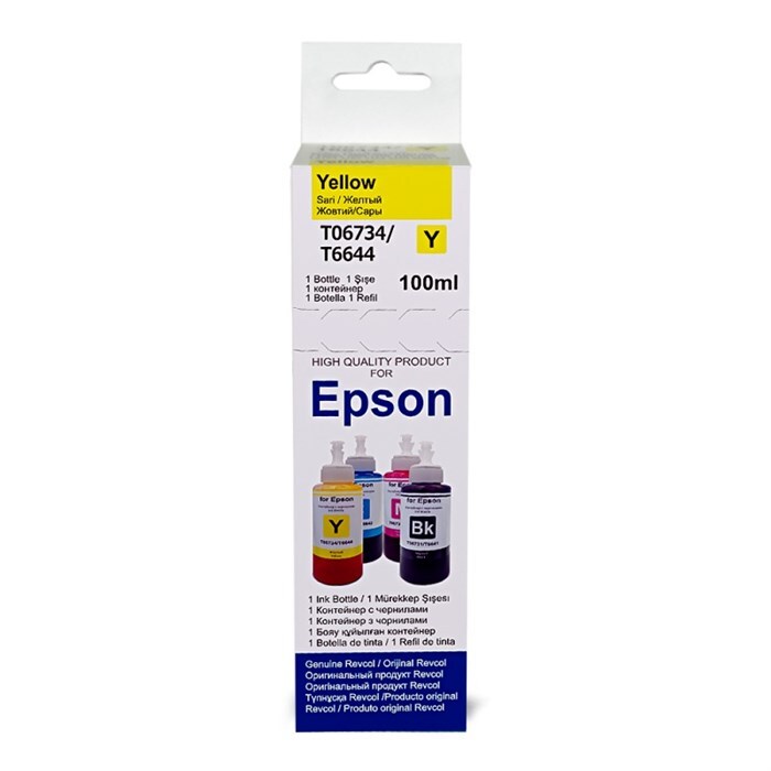 Чернила Revcol для Epson серии T6734/T6644, 100мл, yellow