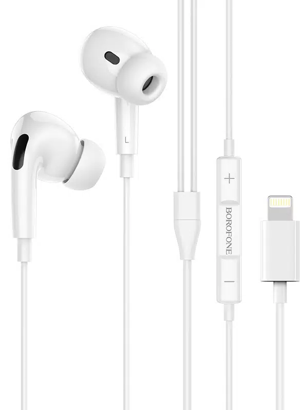 Гарнитура BOROFONE Earphone BM30 Max Lightning белый