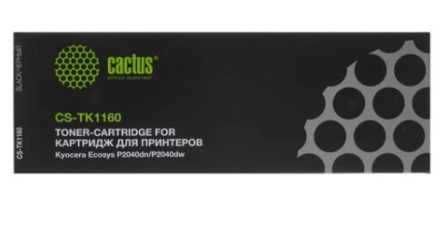Картридж лазерный Cactus CS-TK1160 черный, с чипом