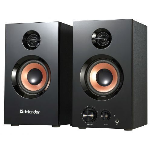 Ак.система 2.0 DEFENDER Aurora S20 2*10Вт, деревянный корпус, черный