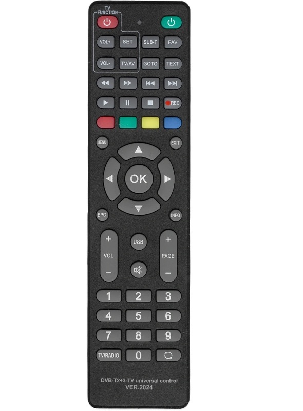 Пульт универсальный Huayu для DVB-T2+3-TV для DVB-T2 ресивера