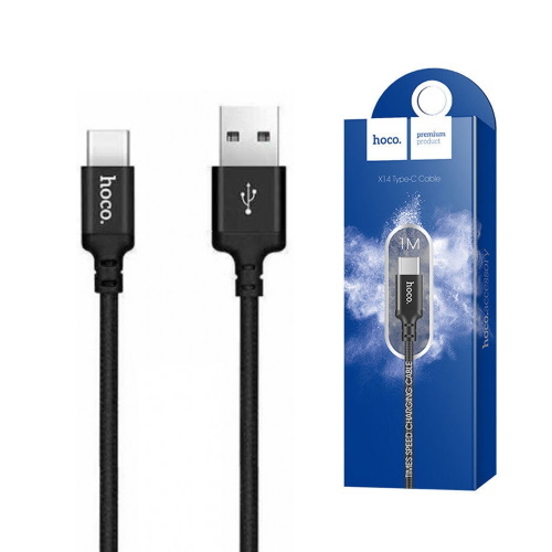 Кабель HOCO USB - Type-C X14, 1м, черный