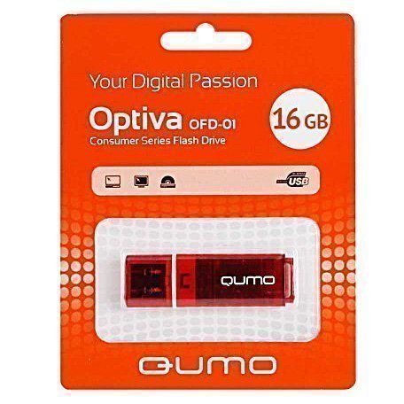 Накопитель USB 16Gb Qumo Optiva (red) (OFD-01)