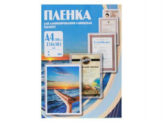 Пленка Office Kit, 75 мик, А4, (100 шт.-1уп.) глянцевая 216х303 (PLP10023) для ламинирования