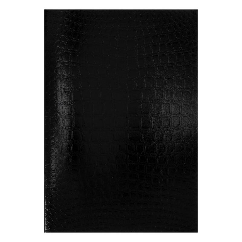Тетрадь А4 96л кл Croco, бумвинил metallic, тиснение, бл офс, черный 72787 7464046