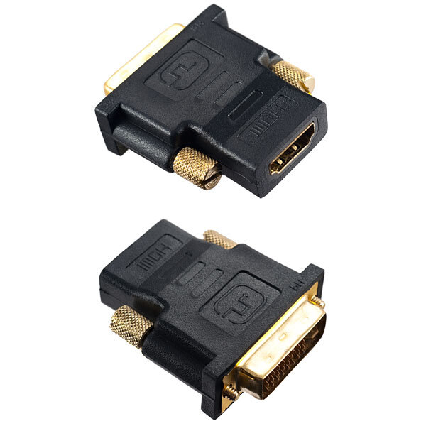 Переходник HDMI - DVI-D (гн/шт) Perfeo черный (A7004)