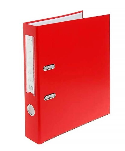 Папка-файл 50мм Lamark PP красн.мет.ок.карм.собр 601LAMARK AF0601-RD1