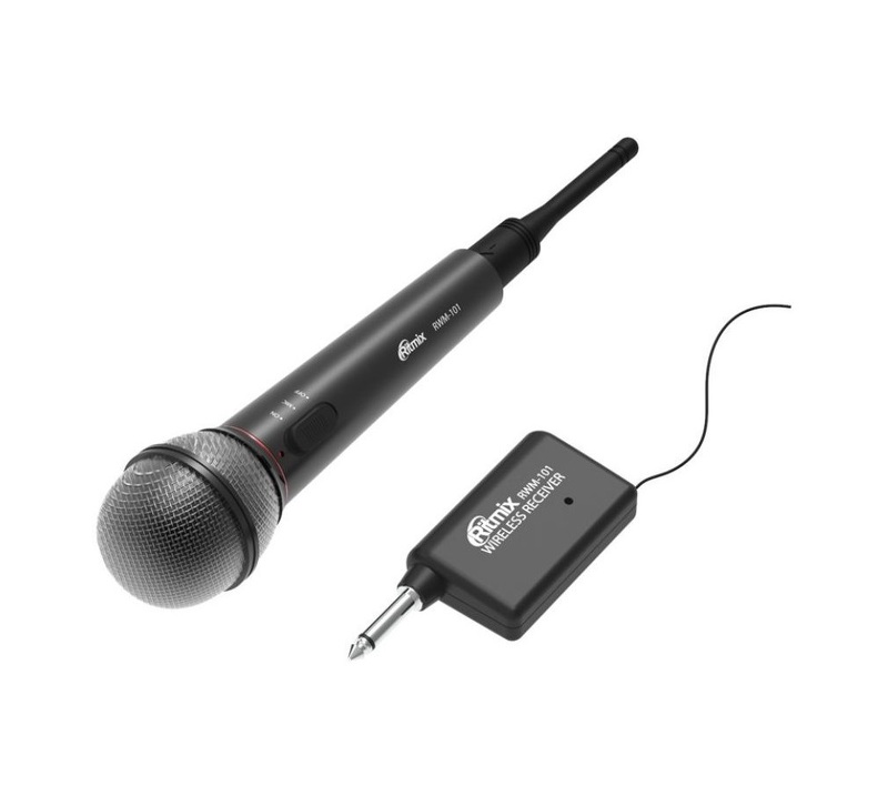 Микрофон RITMIX RWM-101 черный беспроводной