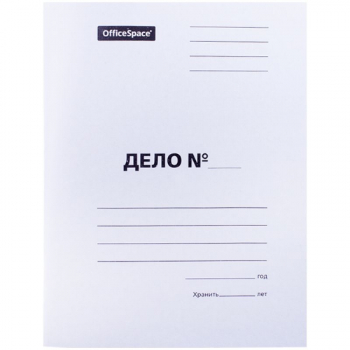 Скоросшиватель OfficeSpace "Дело" 280гр бел/немел 225338