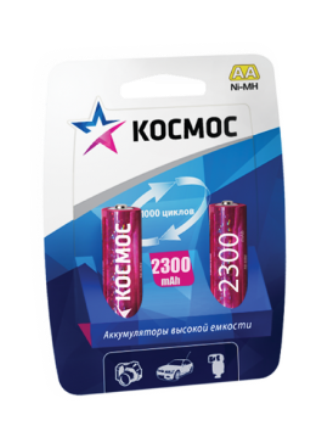 Аккумулятор Космос R06 (AA) 2300mAh BL2 