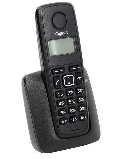 Телефон Dect Gigaset A116 черный AOH