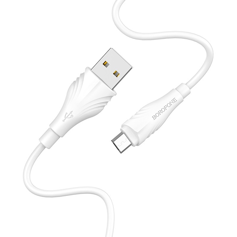 Кабель BOROFONE micro USB BX18, 2м, белый