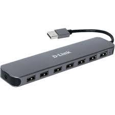 Разветвитель D-Link DUB-H7/E1A, 7-port USB 2.0 Hub.7 downstream USB type A (female) ports, 1 upstrea