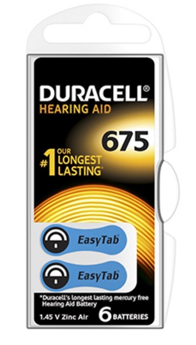 Батарейка для слух.аппаратов DURACELL DA675 BL-6 (nugget box) (AG13, LR44) за штуку