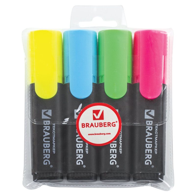Набор марк.BRAUBERG CONTRACT 4цв 150394
