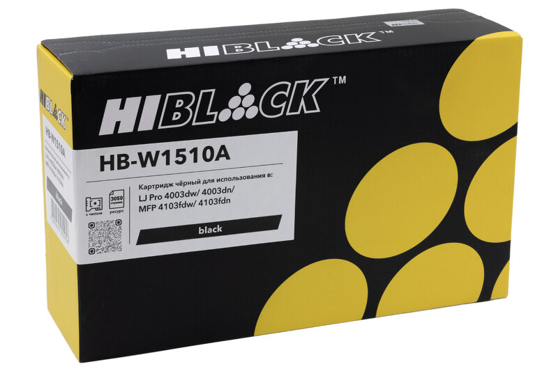 Картридж Hi-Black (HB-W1510A) для HP LJ Pro 4003dw/4003dn/MFP 4103fdw/4103fdn, 3,05K (с чипом) 