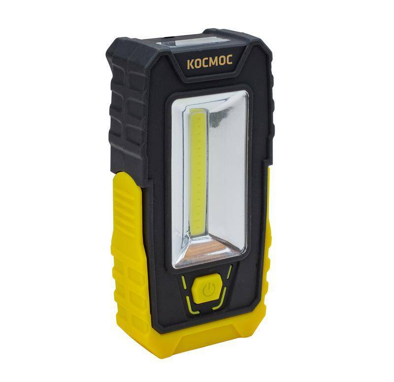 Фонарь Космос KocAu6006COB (5Вт СОВ,3LED, 350 lm; клипса, магн, поворот.подставка; от3хААА; до 7ч)