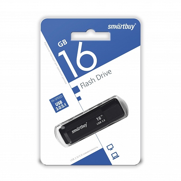 Накопитель USB 16Gb SmartBuy Dock (black) 3.0/3.1