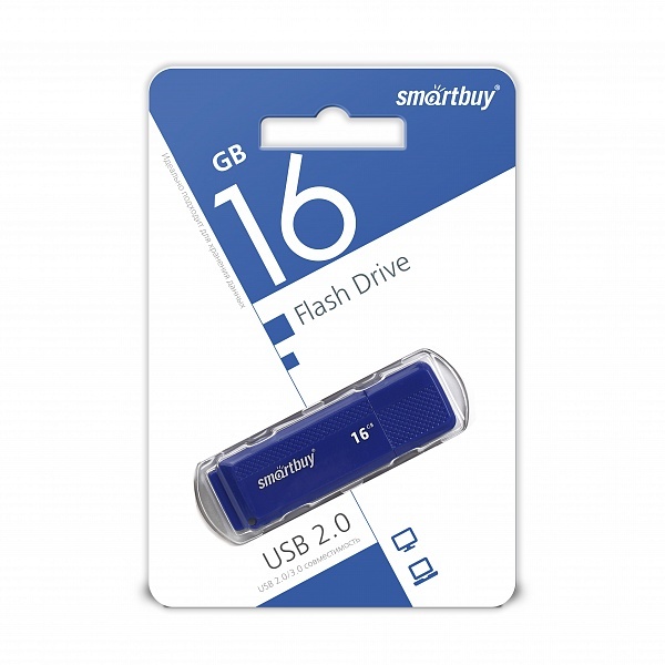Накопитель USB 16Gb SmartBuy Dock (blue)