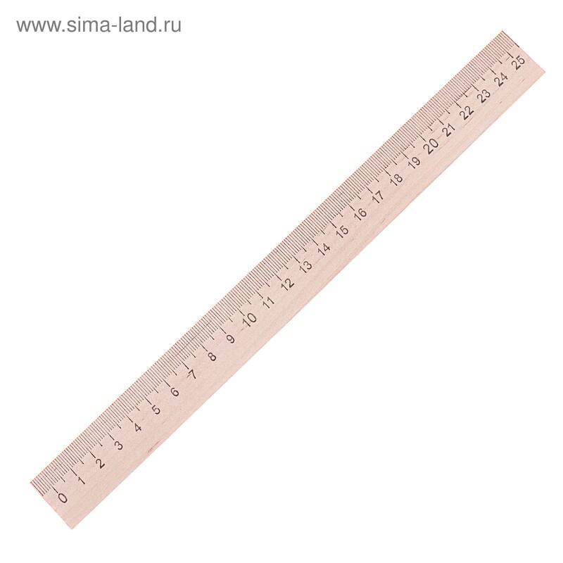 Линейка деревянная 25см Mazari ЛМП-250