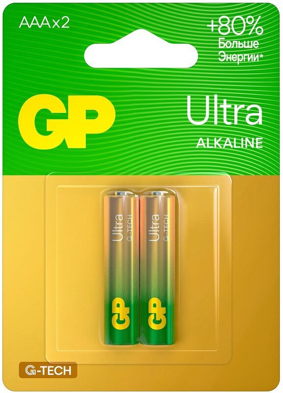 Батарейка GP Ultra G-Tech LR03 (AAA) BL2 