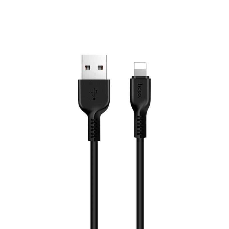 Кабель HOCO USB - Lightning X20, 2А, ПВХ, 1м, черный 