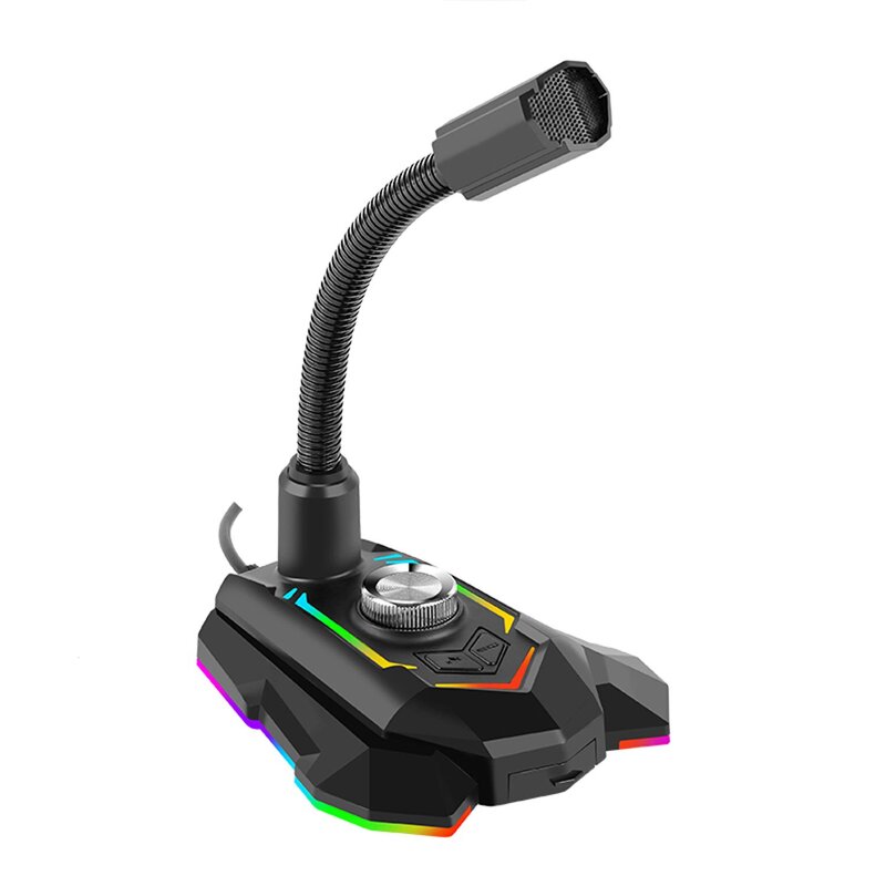 Микрофон MARVO MIC-05 игровой стрим LED, черный, кабель 1,5 м