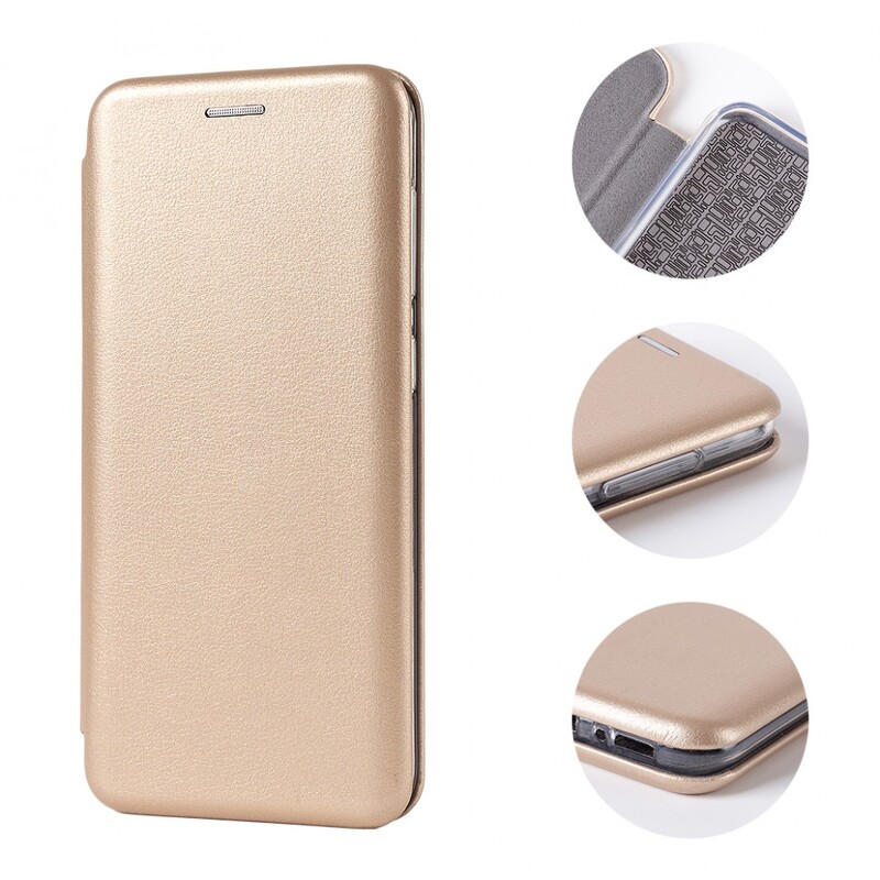 Чехол- книжка leather case для Xiaomi Redmi 9A (gold)