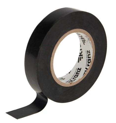 Изолента KRANZ 0.13x15 мм, 25м, черная