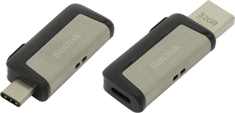 Накопитель USB SanDisk 32Gb 3.1 USB+Type-C Флешка