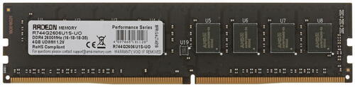 Память DIMM DDR4 4096MB PC21300 2666MHz AMD Radeon R7 Perfomance Series CL16 [R744G2606U1S-UO]
