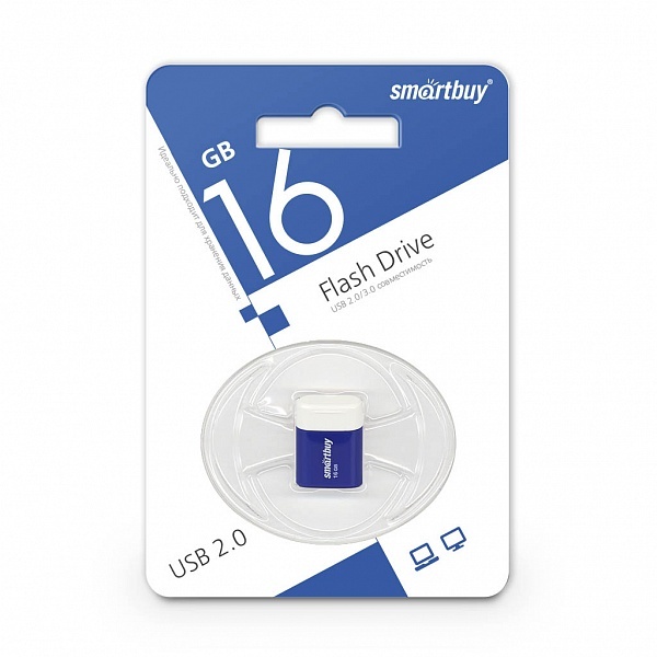 Накопитель USB 16Gb SmartBuy Lara (blue)