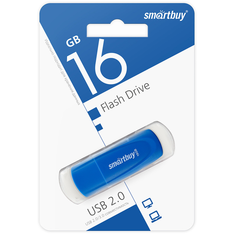 Накопитель USB 16Gb SmartBuy Scout (Blue)