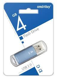 Накопитель USB 4Gb SmartBuy V-Cut (blue)