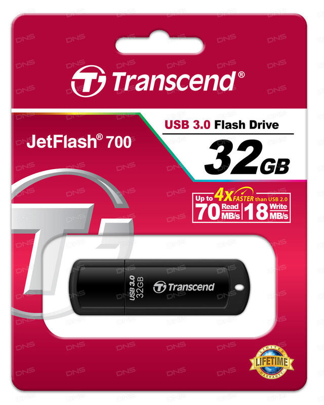 Накопитель USB 3.0 Flash Drive 32Gb Transcend JetFlash 700 (TS32GJF700)