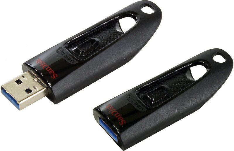 Накопитель USB 3.0 Flash Drive 16Gb Sandisk Ultra черный (SDCZ48-016G-U46)