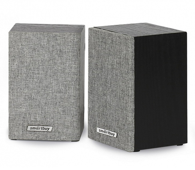 Колонки Smartbuy Fusion, дерево, 6Вт, USB, черно серые (SBA-3310)
