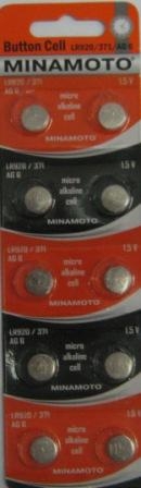 Батарейка MINAMOTO AG12 BL10 (LR43; LR1142; 186; GP86A; 386А)