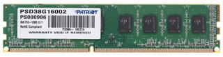 Модуль DIMM DDR3 SDRAM 8192 Мb (PC12800, 1600MHz) Patriot (PSD38G16002) поставил себе Иван!!! обе 