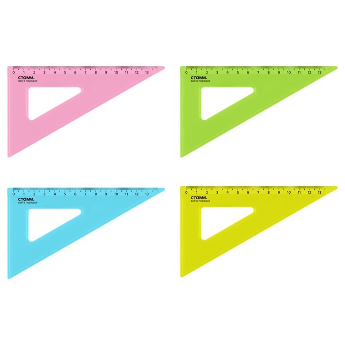 Треугольник 13 см 30* «Стамм» NEON Cristal, микс