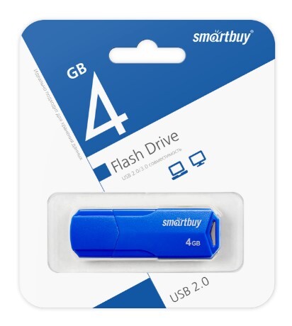Накопитель USB 4Gb SmartBuy Clue (Blue)