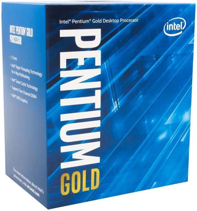 Процессор Intel Pentium Gold G6400 4.0GHz, 2C/4T, 4Mb L3, DDR4-2666, GPU UHD 610, TDP-58W, LGA1200, 